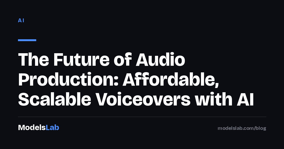 The Future of Audio Production: Affordable, Scalable Voiceovers with AI 2026