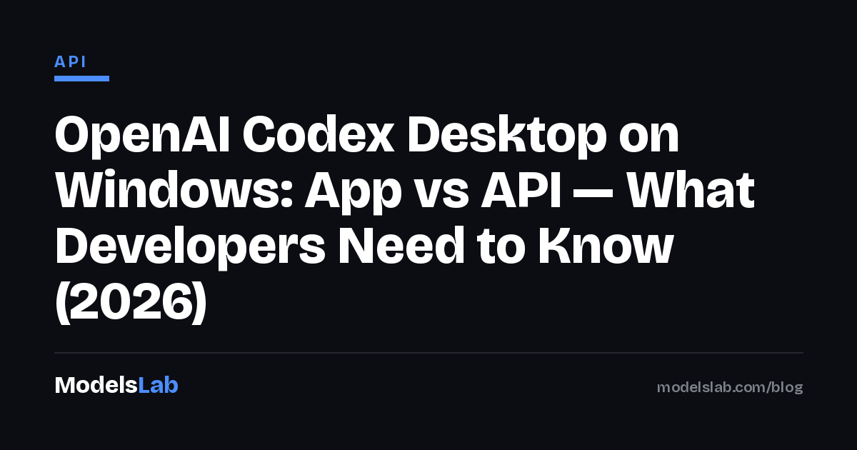 OpenAI Codex Desktop on Windows: App vs API — What Developers Need to Know (2026)
