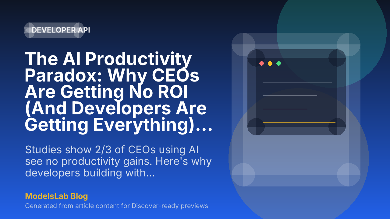 The AI Productivity Paradox: Why CEOs Are Getting No ROI (And Developers Are Getting Everything)