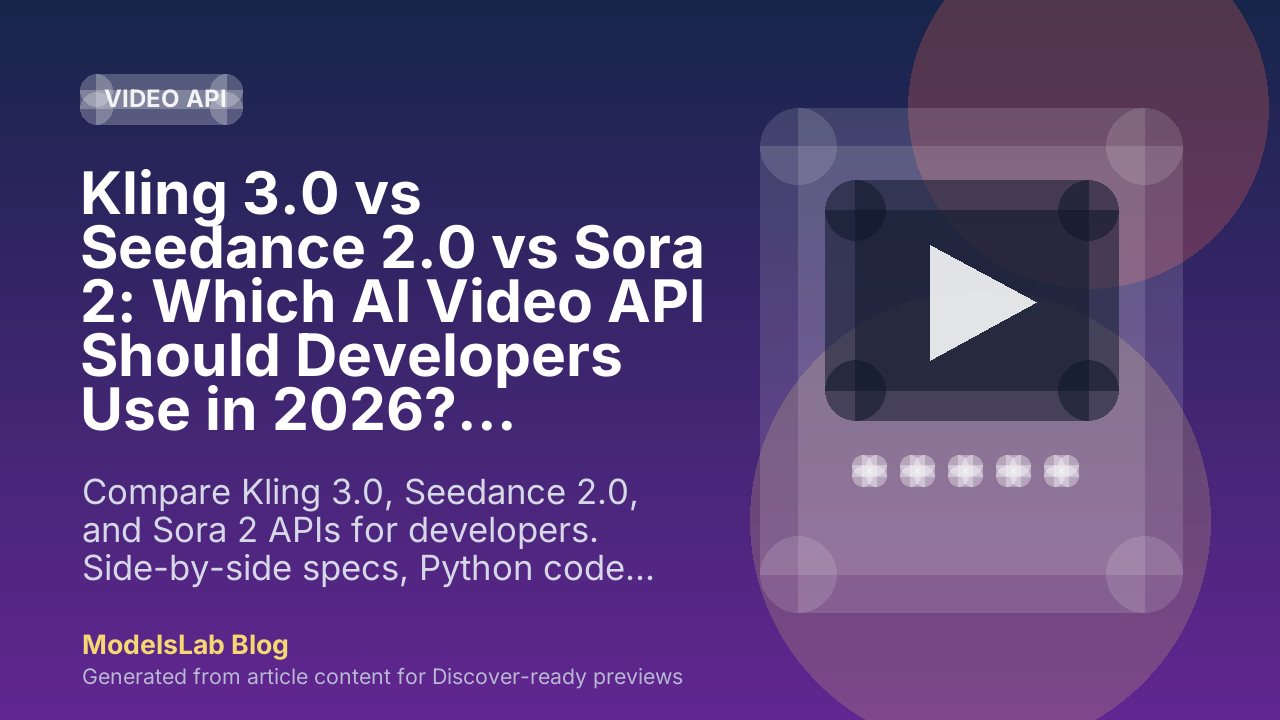 Kling 3.0 vs Seedance 2.0 vs Sora 2: Which AI Video API Should Developers Use in 2026?