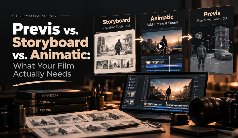Previs vs. Storyboard vs. Animatic: What Your Film Actually Needs