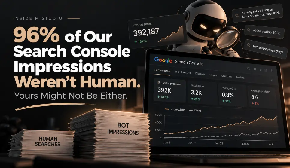 96% of Our Search Console Impressions Weren't Human. Yours Might Not Be Either.