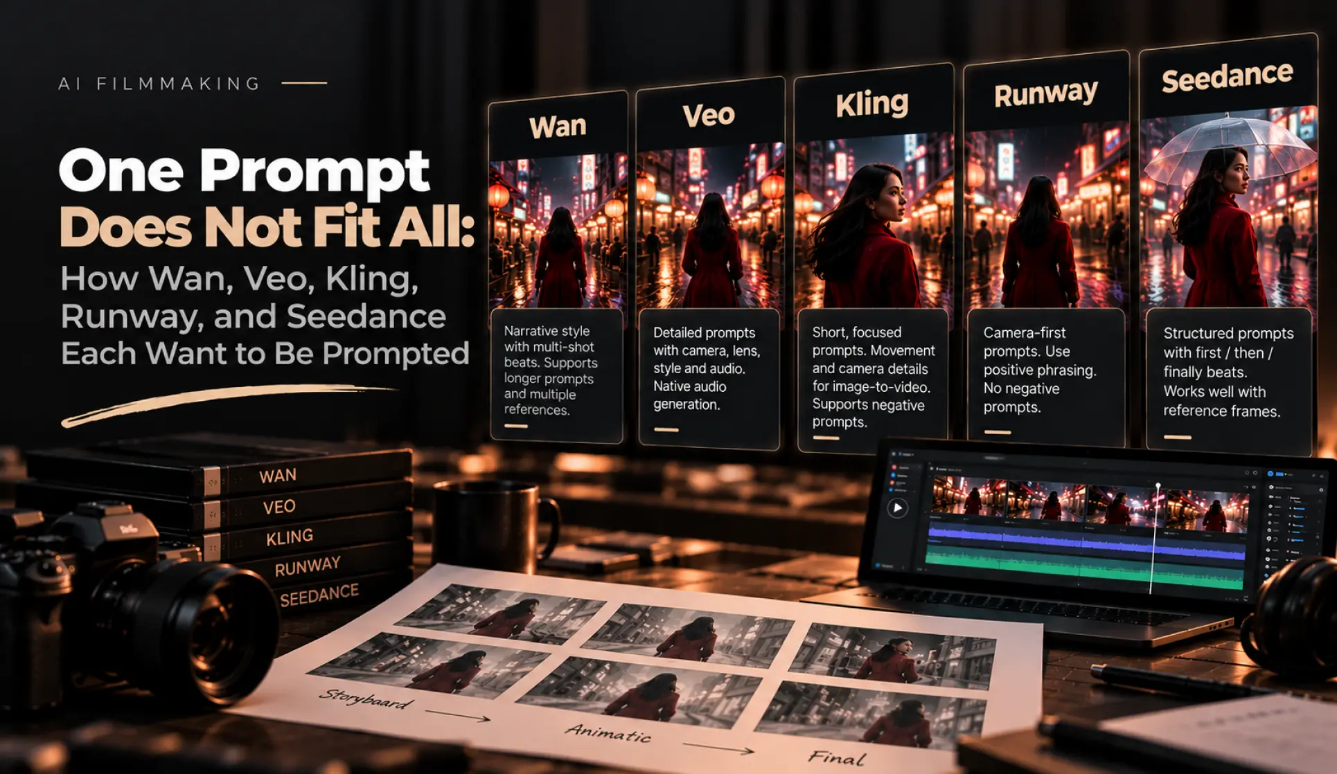 One Prompt Does Not Fit All: How Wan, Veo, Kling, Runway, and Seedance Each Want to Be Prompted