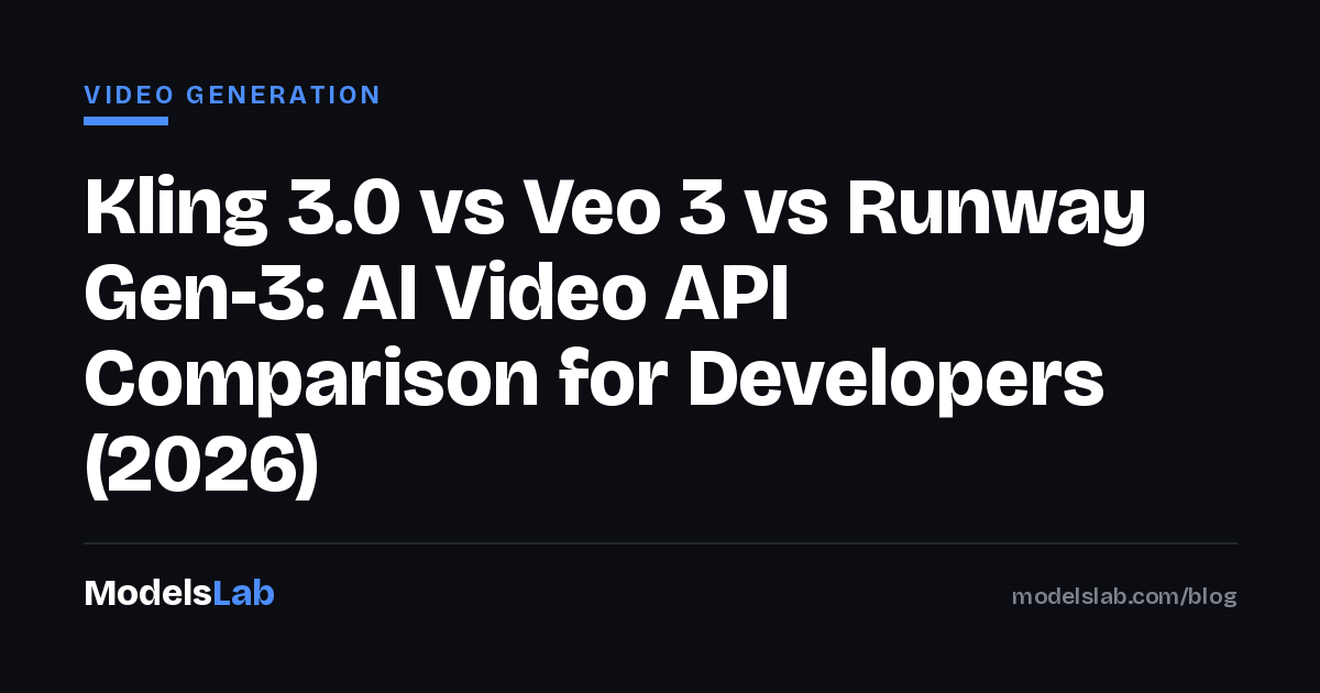 Kling 3.0 vs Veo 3 vs Runway Gen-3: AI Video API Comparison for Developers (2026)