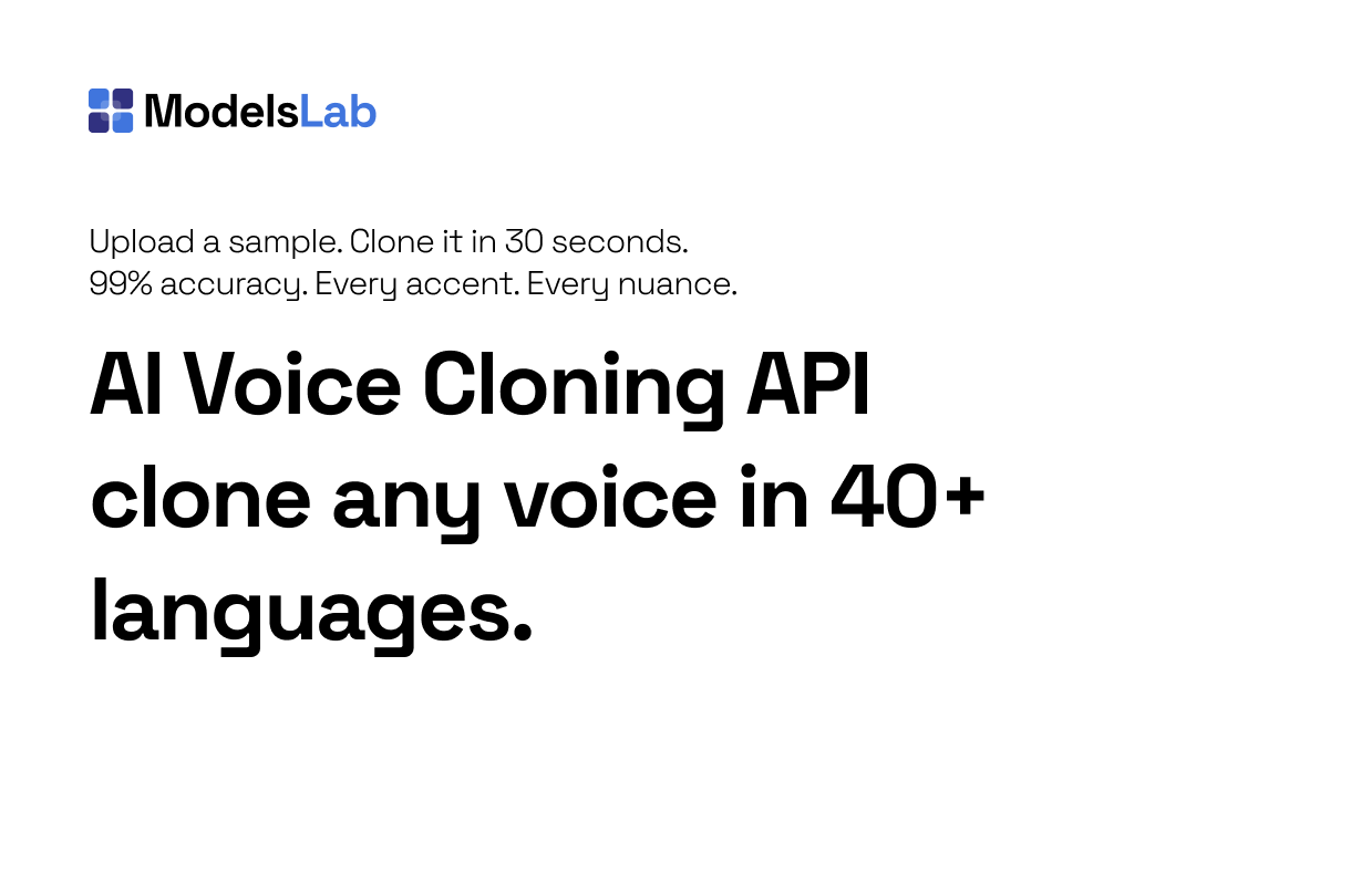 Voice Cloning API — Clone Any Voice via REST | ModelsLab