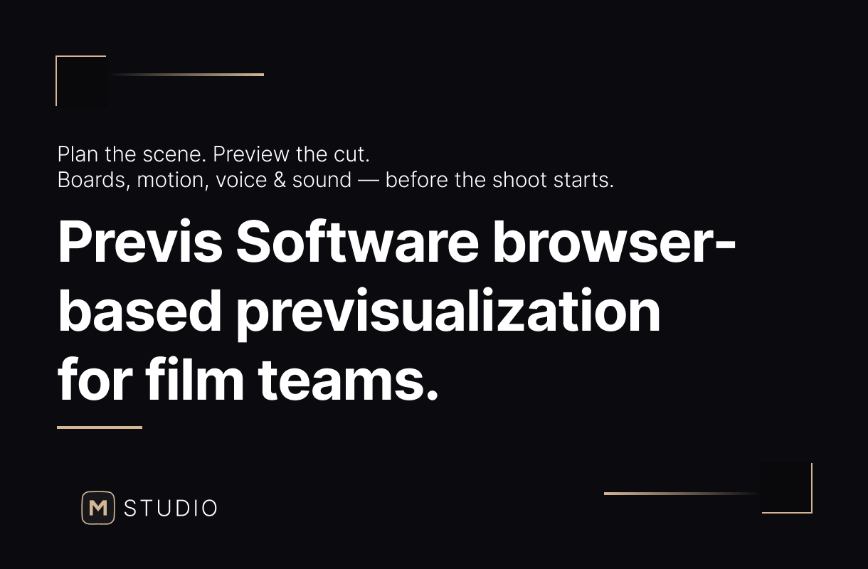 AI Previs Software — Motion Boards & Pitch Cuts | M Studio