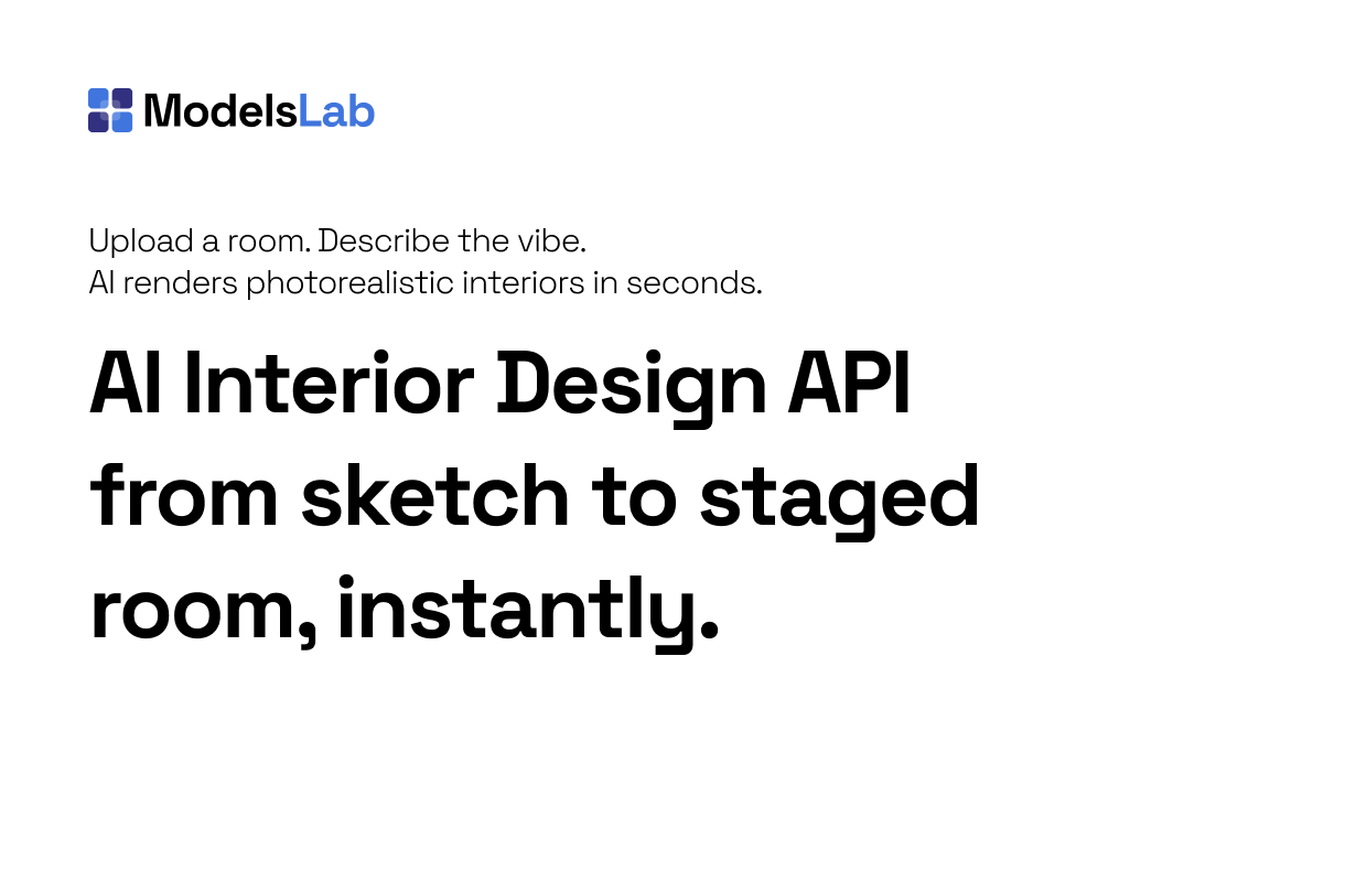 Interior Design API — AI Room Restyle, Floor Plan & Virtual Staging